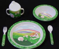 SHEEP PLATE ,CUP, BOWL, FORK